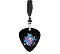 Tie Dye Atomic Science Physics Fashion Guitar Picks Necklace Music Jewellery Personalized Pendant