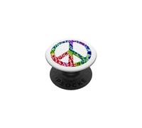 Tie Dye Batik Colorful Peace Sign PopSockets Adhesive PopGrip