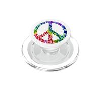 Tie Dye Batik Colorful Peace Sign PopSockets PopGrip for MagSafe