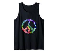 Tie Dye Batik Colorful Peace Sign Tank Top