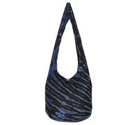 TIE DYE Bohemian Hipster Hobo Boho Hippie Crossbody Bag Purse Black Tone 39", Slopeblueblack, 39