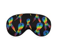 Tie Dye Breast Cancer Sleep Mask with Adjustable Strap Eye Masks Blackout Eyeshade Cover Women Men Travel
