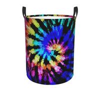 Tie Dye Circular single-layer laundry basket, fit for multi-functional storage in dormitories/bedrooms