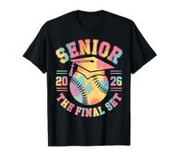 Tie dye Class of 2026 Senior Baseball The Final Set Grad T-Shirt