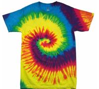 Tie Dye Color Tone Kids Rainbow T-Shirt Music Festival Dance Hipster Indie Top