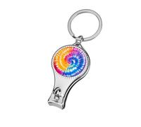 Tie Dye Colorful Rainbow Nail Clippers Fingernail Toenail Clipper Cutters Care Tools for Adult