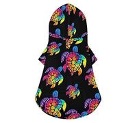 Tie Dye Cool Sea Turtle Dog Hoodie Luxury Dog Clothes Winter Dog Jacket Pet Clothes Hoodie French Bulldog Teddy Pug Puppy Clothes XL