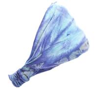 Tie dye Cotton Headbands, Elastic Hippie Bohemian Bandana, Hair Wrap Colorful summer wear Handmade In Nepal (Mango, One Size)