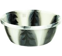 Tie-dye Design Multipurpose Circular Round Plastic Washing Up Bowl Basin Tub Kitchen (12 IINCH, BLACK)