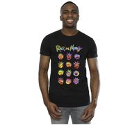 Tie Dye Faces T-Shirt Rick & Morty Black 5XL