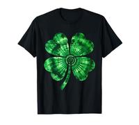 Tie Dye Faded Four Leaf Clover St Patricks Day Men Women Kid T-Shirt