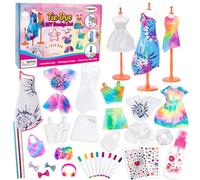 Tie-Dye Fashion Designer Doll Clothes Making Kit for DIYArts and Crafts Toys,Girls Gift Age 6 7 8 9 10 11 12