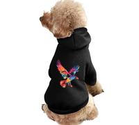 Tie-dye Flying Ea-gles Cute Dog Hooded Sweatshirt Warm Cat Hoodies Clothes Funny Pullover Sweater for Small Medium Large Pet