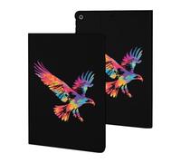 Tie-dye Flying Ea-gles Funny Tablet Cases Multi-Viewing Angels Trifold Stand Case Compatible with iPad Series