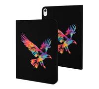 Tie-dye Flying Ea-gles Funny Tablet Cases Multi-Viewing Angels Trifold Stand Case Compatible with iPad Series