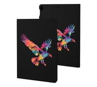 Tie-dye Flying Ea-gles Funny Tablet Cases Multi-Viewing Angels Trifold Stand Case Compatible with iPad Series