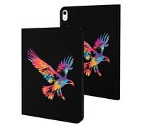 Tie-dye Flying Ea-gles Funny Tablet Cases Multi-Viewing Angels Trifold Stand Case Compatible with iPad Series