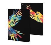 Tie-dye Flying Parrot Bird Funny Tablet Cases Multi-Viewing Angels Trifold Stand Case Compatible with iPad Series