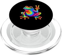 Tie Dye Frog Peace Sign Hippie 60s 70s Party Costume PopSockets PopGrip for MagSafe