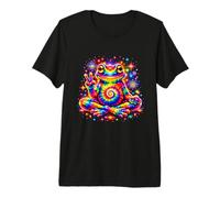 Tie Dye Frog Peace Sign Hippie Psychedelic 60s 70s Trippy Premium T-Shirt