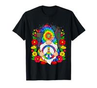 Tie-Dye Gnome Peace Sign Hippie T-Shirt