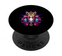 Tie Dye Hippie Unicorn Vintage Peace Festivals Music PopSockets Adhesive PopGrip