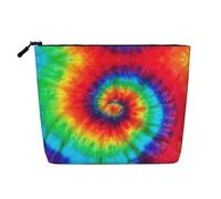 Tie Dye Hippies Fake Hemp Makeup Bag Large Capacity, Travel Toiletry Bag Water Resistant Pouch for Women