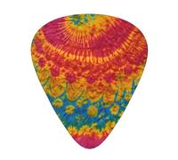 Tie Dye Hippies print Celluloid Guitar Plectrums for Acoustic Guitar Bass,Guitar Picks with Organizer Box