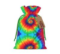 Tie Dye Hippies Print Drawstring Gift Bags,For Holiday Season,Birthdays,Anniversaries And Any Special Occasion