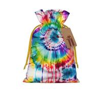 Tie Dye Hippies Print Drawstring Gift Bags,For Holiday Season,Birthdays,Anniversaries And Any Special Occasion