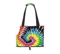 Tie Dye Hippies Printed Foldable Pet Bag - Portable Puppy Cat Travel Handbag Tote,Pet Carrier Backpacks.