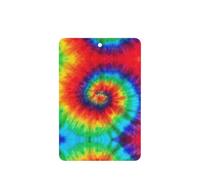 Tie Dye Hippies Printing 10 Pcs Air Freshener Car Scented Hanging Sheets Air Freshener Sheet With Rope For Car And Home