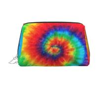 Tie Dye Hippies PVC Leather Makeup Bag Cosmetic Pouch Travel Organizer Toiletry Clutch