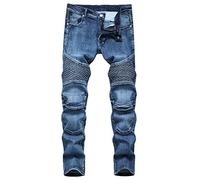 Tie Dye Jeans for Men UK Clearance,Regular Fit Jeans Stretch Joggers Basic Skinny Denim Trousers Elasticated Waist Plain Work Pants Casual Jegging Boy Biker School Trousers Frayed Jeans