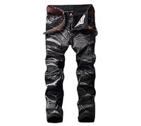 Tie Dye Jeans for Men UK Sale Clearance,Regular Fit Jeans Stretch Joggers Basic Skinny Denim Trousers Elasticated Waist Plain Work Pants Casual Jegging Boy Biker School Trousers Frayed Jeans