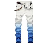 Tie Dye Jeans for Men UK Sale Clearance,Regular Fit Jeans Stretch Joggers Basic Skinny Denim Trousers Elasticated Waist Plain Work Pants Casual Jegging Boy Biker School Trousers Frayed Jeans