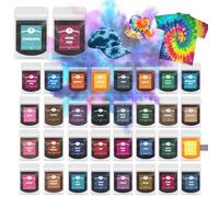 Tie Dye Kit, 34Pcs Tie Dye Powder, 34 Colors Kid-Friendly Kit for DIY Projects Perfect for Kids and Adults Halloween Party Supplies, 10g