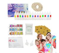 Tie Dye Kit - Fabric Art Starters Kit | Creative Color Burst Set, Textile Painting Bundle for Home Fashion Projects Shirts Socks Towels Outdoor Crafts School Group Activities Adults Beginners
