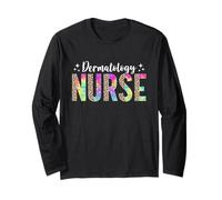 Tie Dye Leopard Dermatology Nurse Nursing for Women Men Long Sleeve T-Shirt