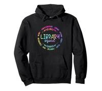 Tie Dye Library Squad Librarian Bookworm For Women Men Pullover Hoodie