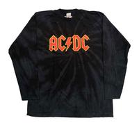 Tie Dye Logo Long-Sleeved T-Shirt AC/DC Black L