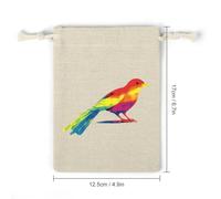 Tie Dye Magpie Rainbow Print Bird 8 Pcs Drawstring Pouches Cute Jewelry Pouches Sachet Bag Gifts Bags for Party Home Supplies