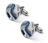 Tie-Dye Marble Rock Formations Mens Cufflinks For Shirt Alloy Cuff Links Business Wedding Groom