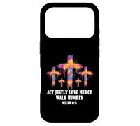Tie Dye Micah 6 8 Act Justly Bible Easter Christ Faith Cross Case for iPhone 17 Pro