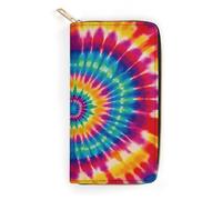 Tie Dye Pattern Leather Wallet, Bifold Stylish Wallets, Credit Card Holder for Passport Covers, Purse Passport Bag for Men Women