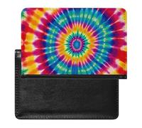 Tie Dye Pattern Passport Cover Protector Rfid Blocking Passport Holder Id Card Holder Secure Travel Wallet Organizer for Passport Tickets Credit Cards, style, One Size