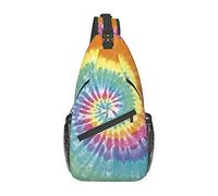 Tie Dye Pattern Sling Bag Hiking Daypack Crossbody Shoulder Backpack Travel Chest Pack for Men Women