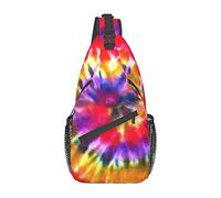 Tie Dye Pattern Sling Bag Hiking Daypack Crossbody Shoulder Backpack Travel Chest Pack for Men Women
