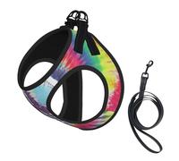 Tie Dye Peace Sign Small Pet Towing Vest, Adjustable Straps, Easy to Walk, Soft and Breathable Straps, Suitable for Small Dogs and Cats, Etc
