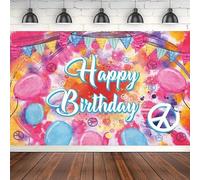 Tie Dye Photography Backdrop 60's Groovy Theme Background Peace And Love Theme Happy Birthday Party Banner Supplies 180X120cm